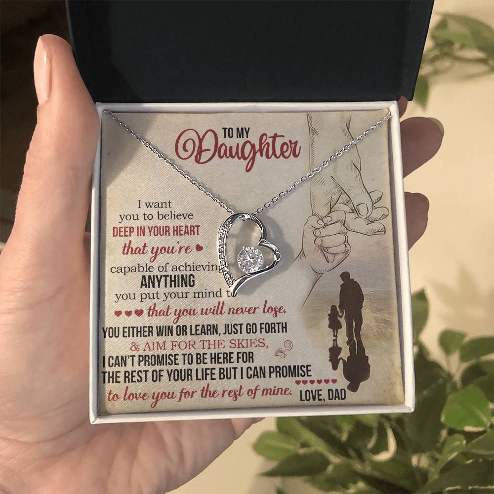 DAUGHTER DAD THE REST OF MY LIFE FOREVER LOVE NECKLACE