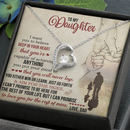 DAUGHTER DAD THE REST OF MY LIFE FOREVER LOVE NECKLACE