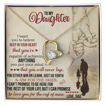 DAUGHTER DAD THE REST OF MY LIFE FOREVER LOVE NECKLACE