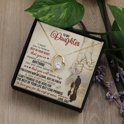 DAUGHTER DAD THE REST OF MY LIFE FOREVER LOVE NECKLACE