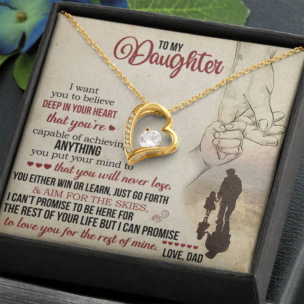 DAUGHTER DAD THE REST OF MY LIFE FOREVER LOVE NECKLACE