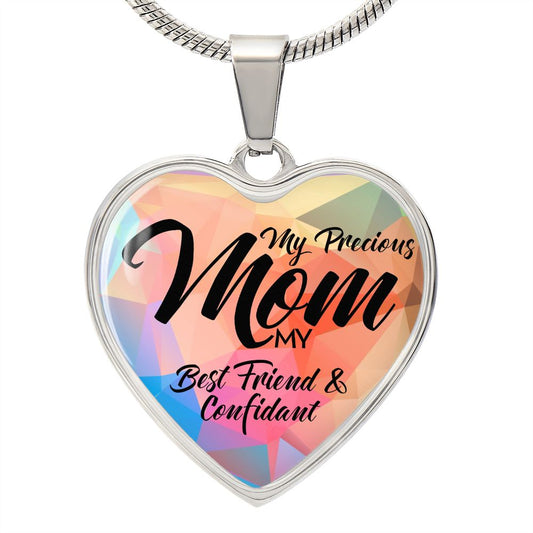 Precious Mom Heart Pendant Necklace