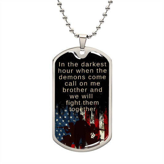 In The Darkest Hour Dog Tag Ball Chain