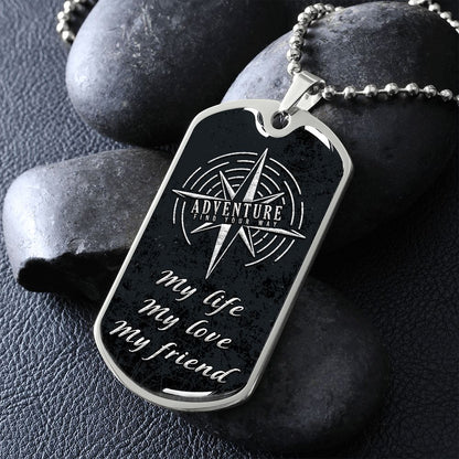 Adventure My Life Dog Tag Ball Chain