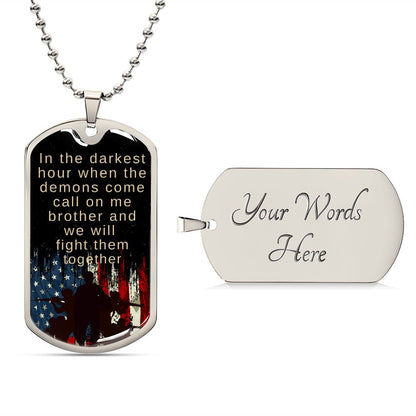 In The Darkest Hour Dog Tag Ball Chain