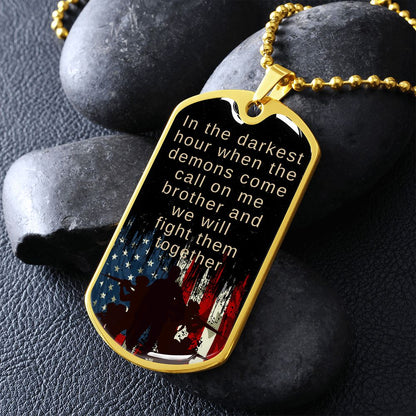 In The Darkest Hour Dog Tag Ball Chain