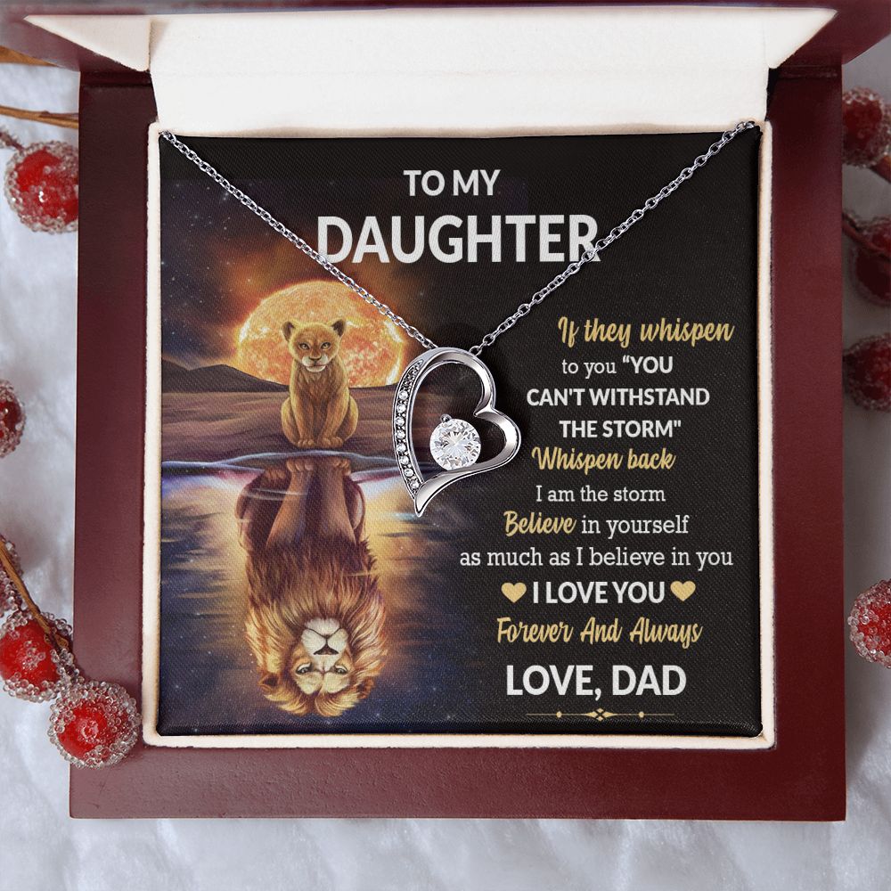Daughter Lion Storm Whisper Forever Love Necklace