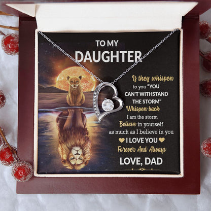 Daughter Lion Storm Whisper Forever Love Necklace
