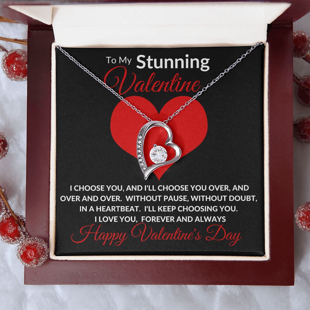 Stunning Valentine BLK Forever Love Necklace