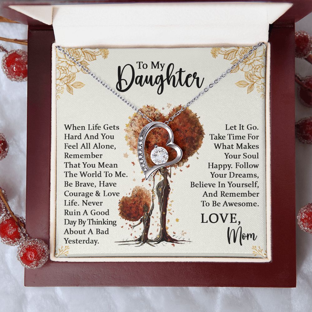 Daughter Be Awesome Forever Love Necklace
