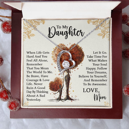 Daughter Be Awesome Forever Love Necklace