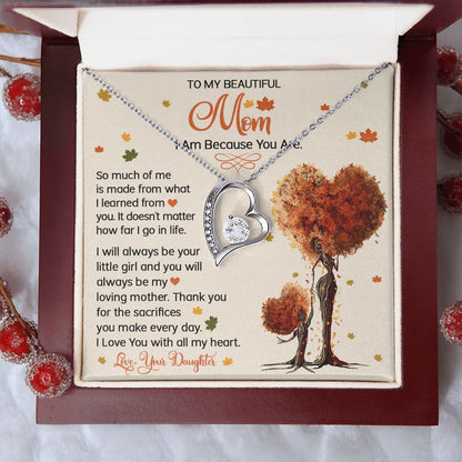 Mom Daughter I AM Forever Love Necklace