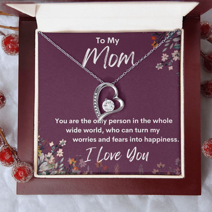 Mom The Only Person Wine Forever Love Necklace