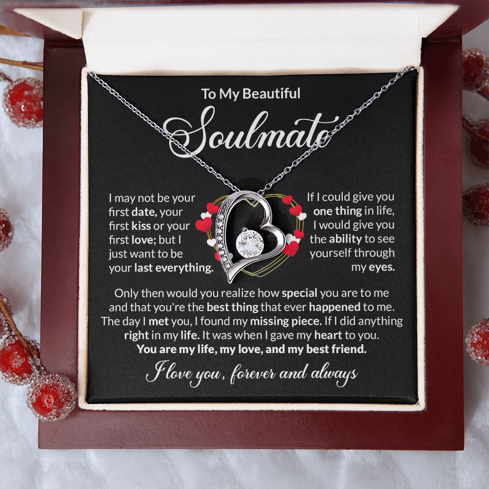 Soulmate Last Everything Gold Heart Forever Love Necklace