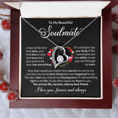 Soulmate Last Everything Gold Heart Forever Love Necklace