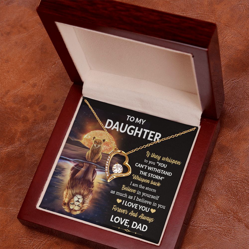 Daughter Lion Storm Whisper Forever Love Necklace