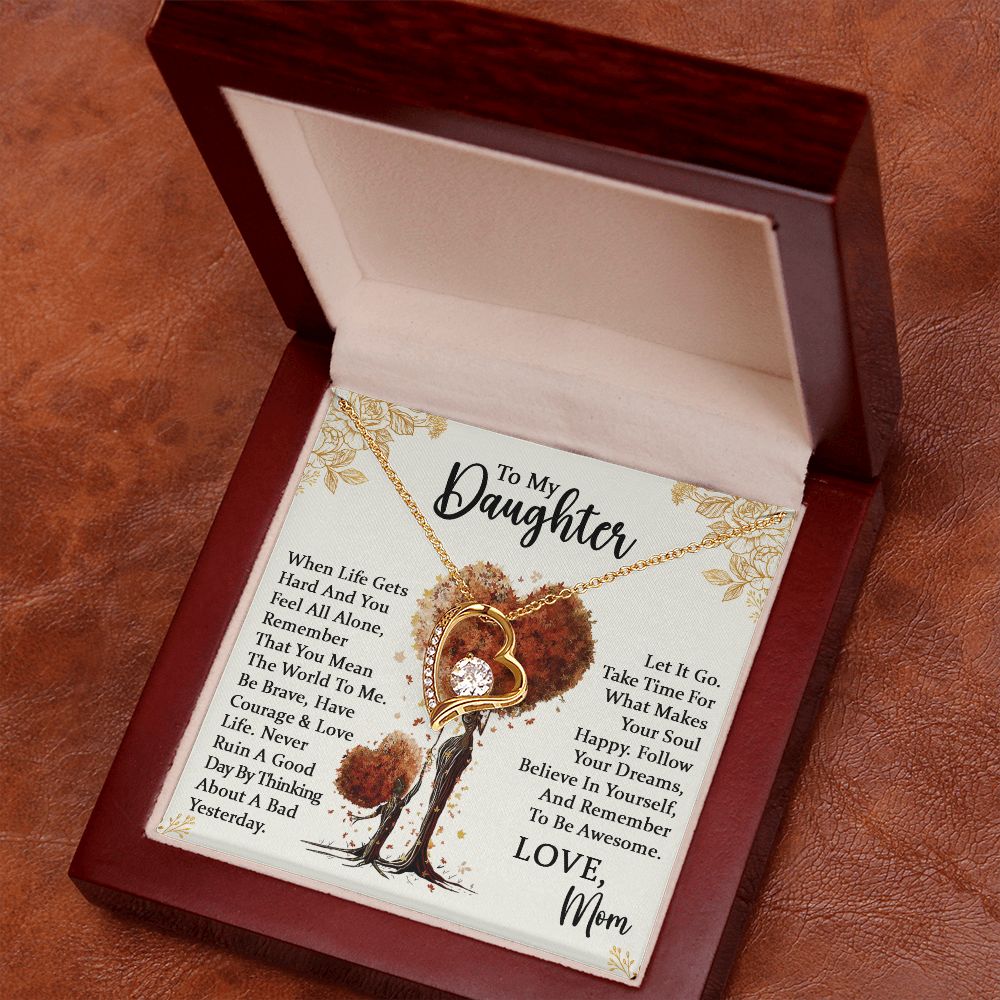 Daughter Be Awesome Forever Love Necklace