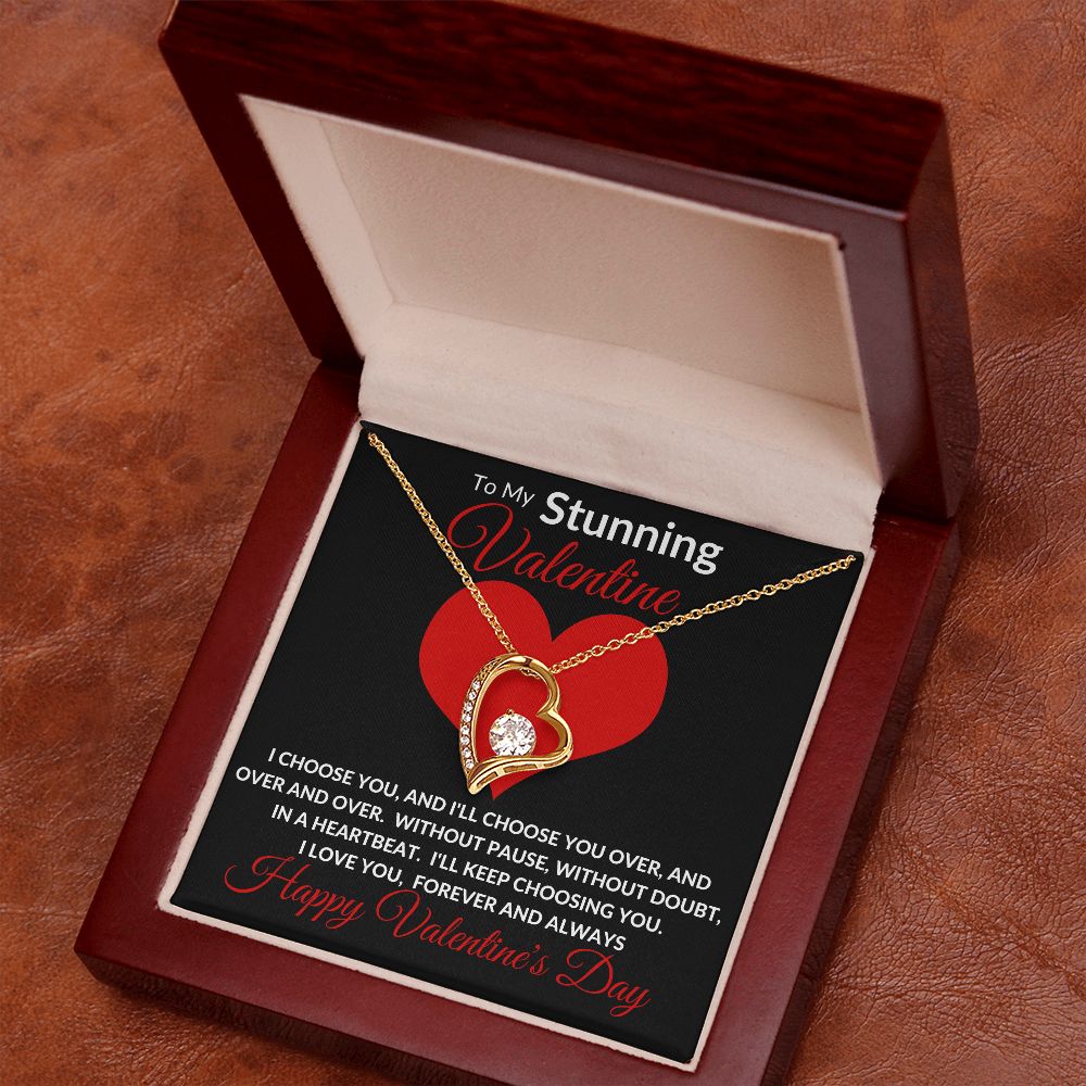 Stunning Valentine BLK Forever Love Necklace