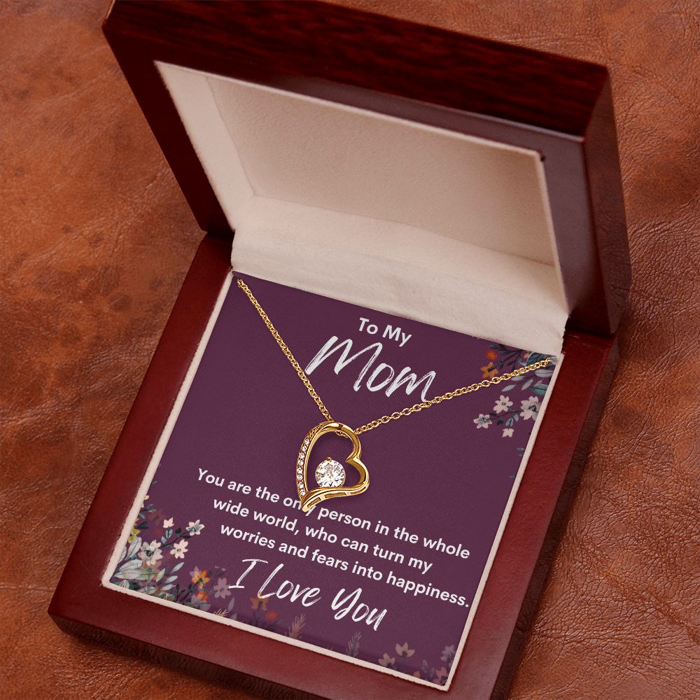 Mom The Only Person Wine Forever Love Necklace