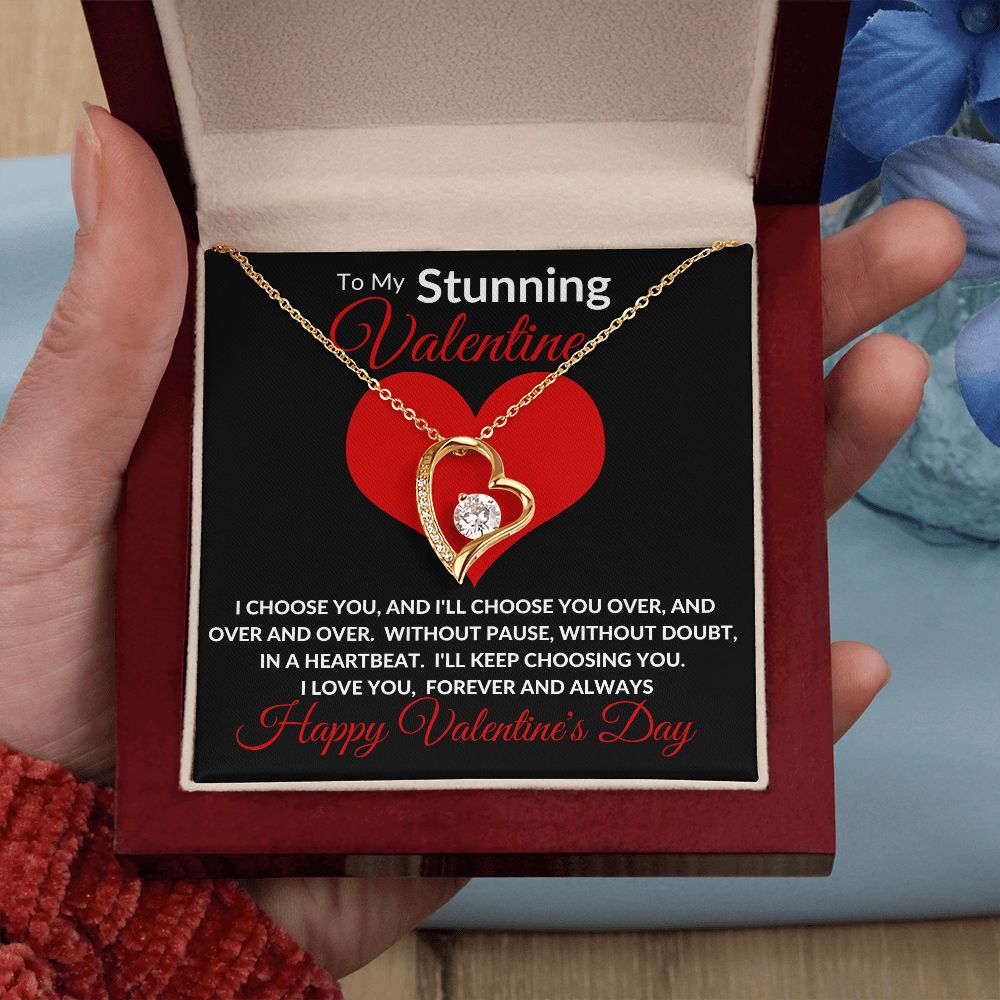 Stunning Valentine BLK Forever Love Necklace
