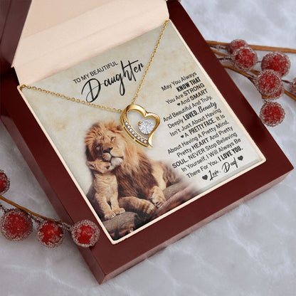 Daughter Pretty Lion Forever Love Necklace