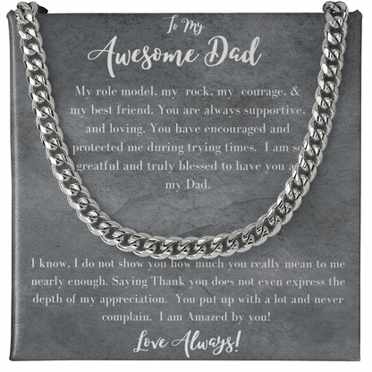 Awesome Dad /Cuban Link