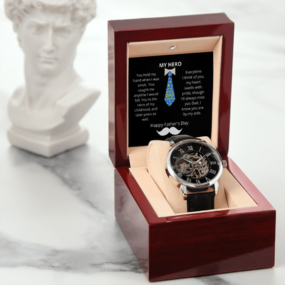 My Hero Tie Mustache / Men's Openwork Watch