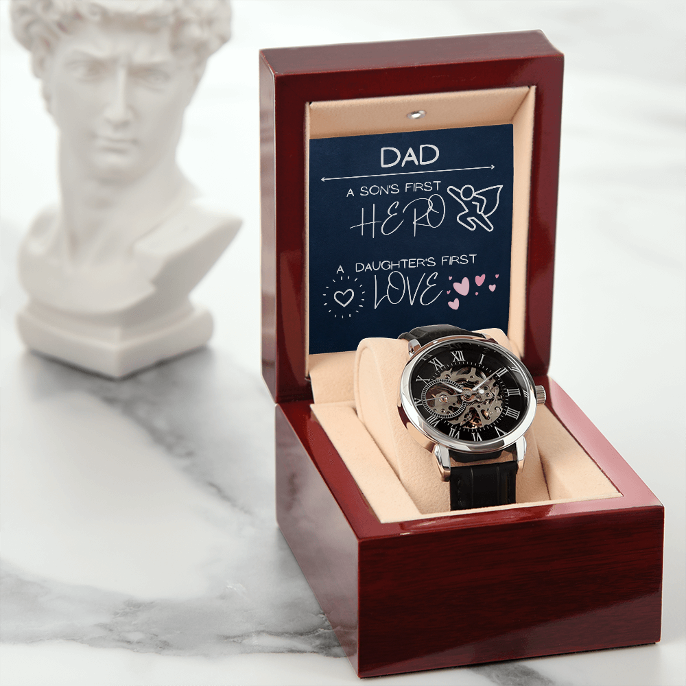 Dad First / Men's Openwork Watch