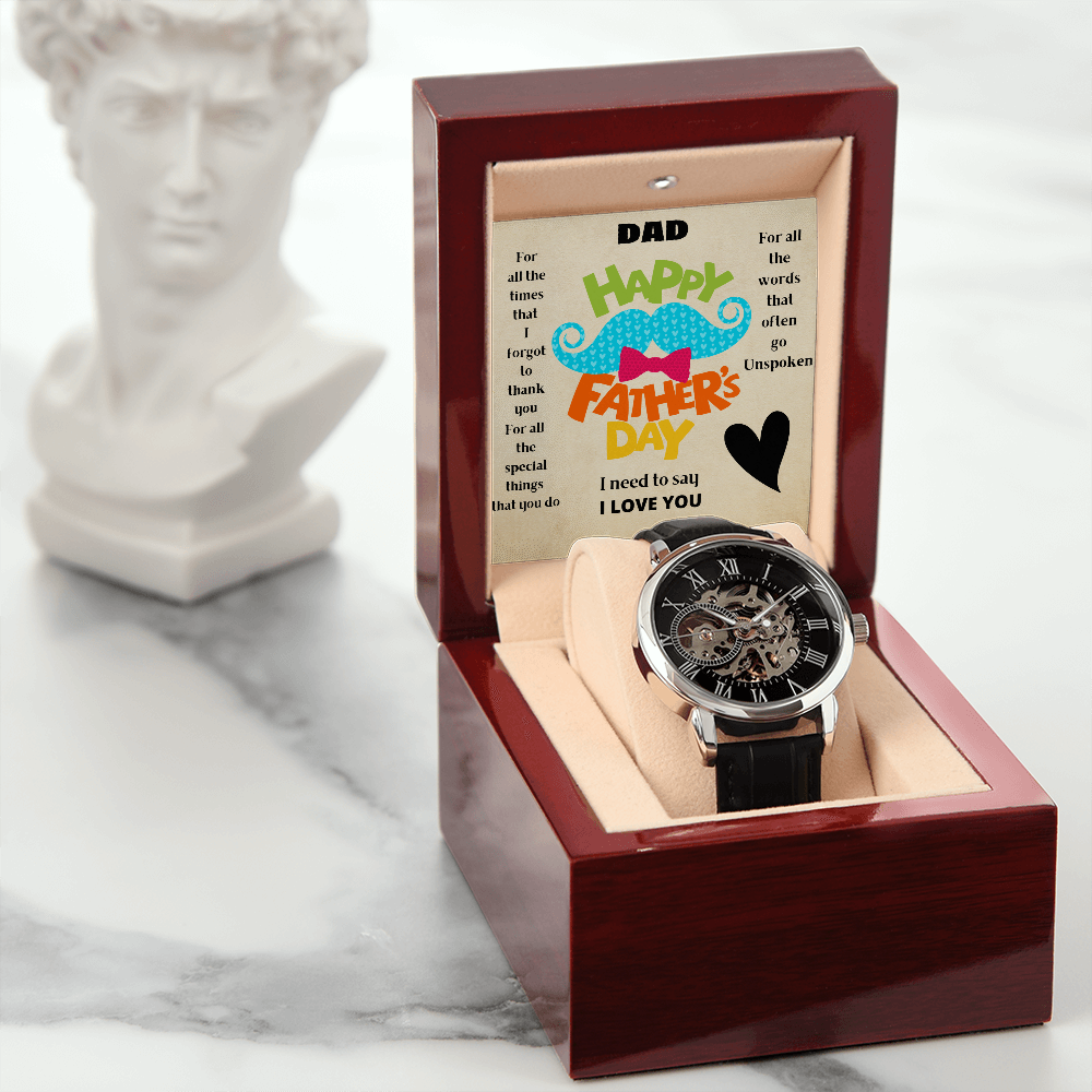 Dad UnSpoken / Men's Openwork Watch