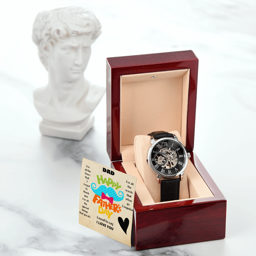 Dad UnSpoken / Men's Openwork Watch
