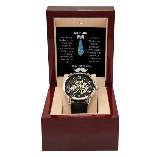 My Hero Tie Mustache / Men's Openwork Watch