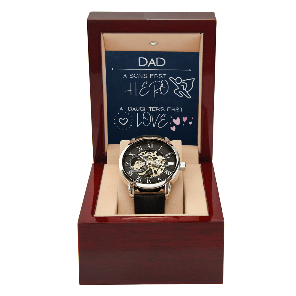 Dad First / Men's Openwork Watch