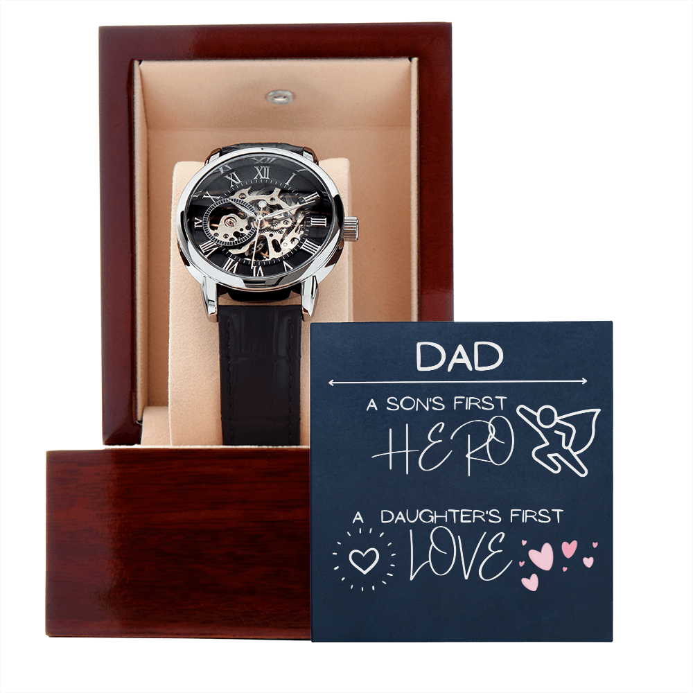 Dad First / Men's Openwork Watch