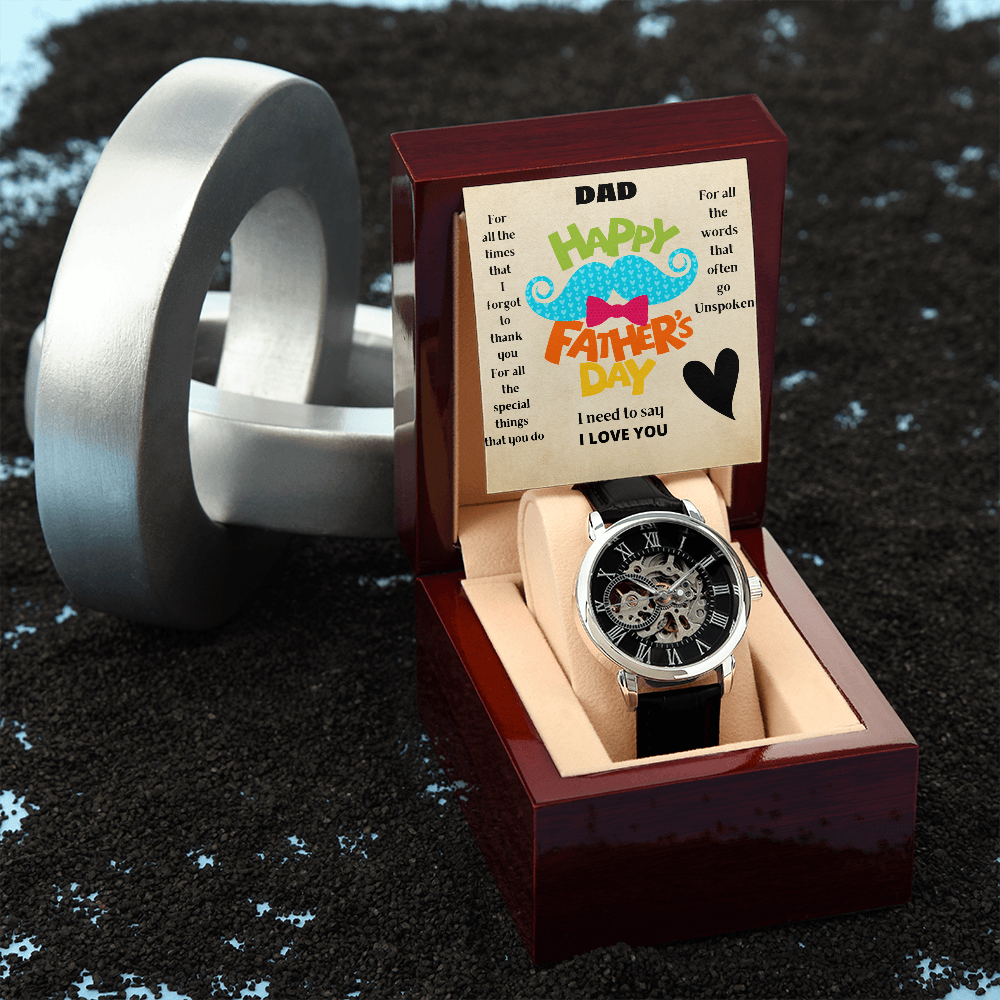 Dad UnSpoken / Men's Openwork Watch