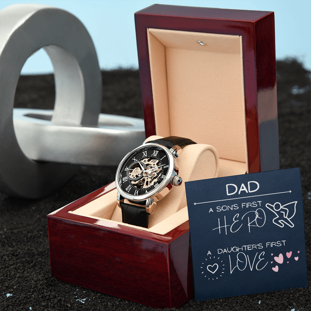 Dad First / Men's Openwork Watch