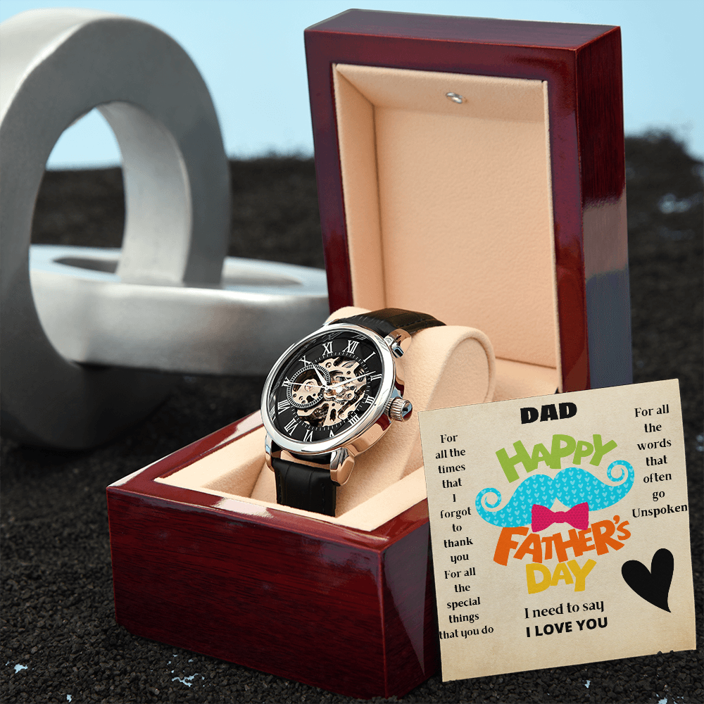 Dad UnSpoken / Men's Openwork Watch
