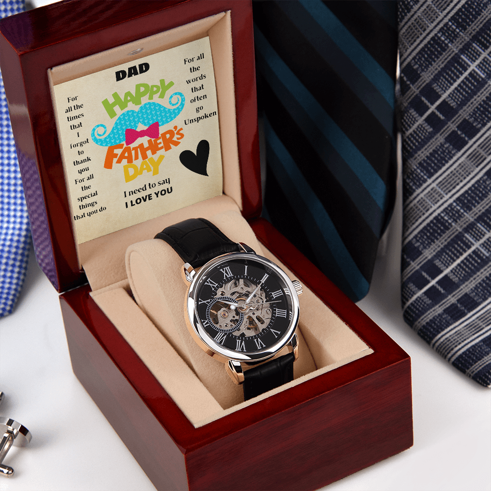 Dad UnSpoken / Men's Openwork Watch