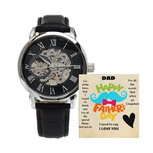 Dad UnSpoken / Men's Openwork Watch