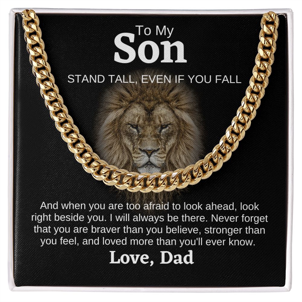 Son Lion Stand Tall Cuban Link Chain