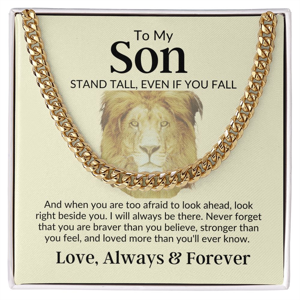Son Stand Tall Beige Cuban Link Chain