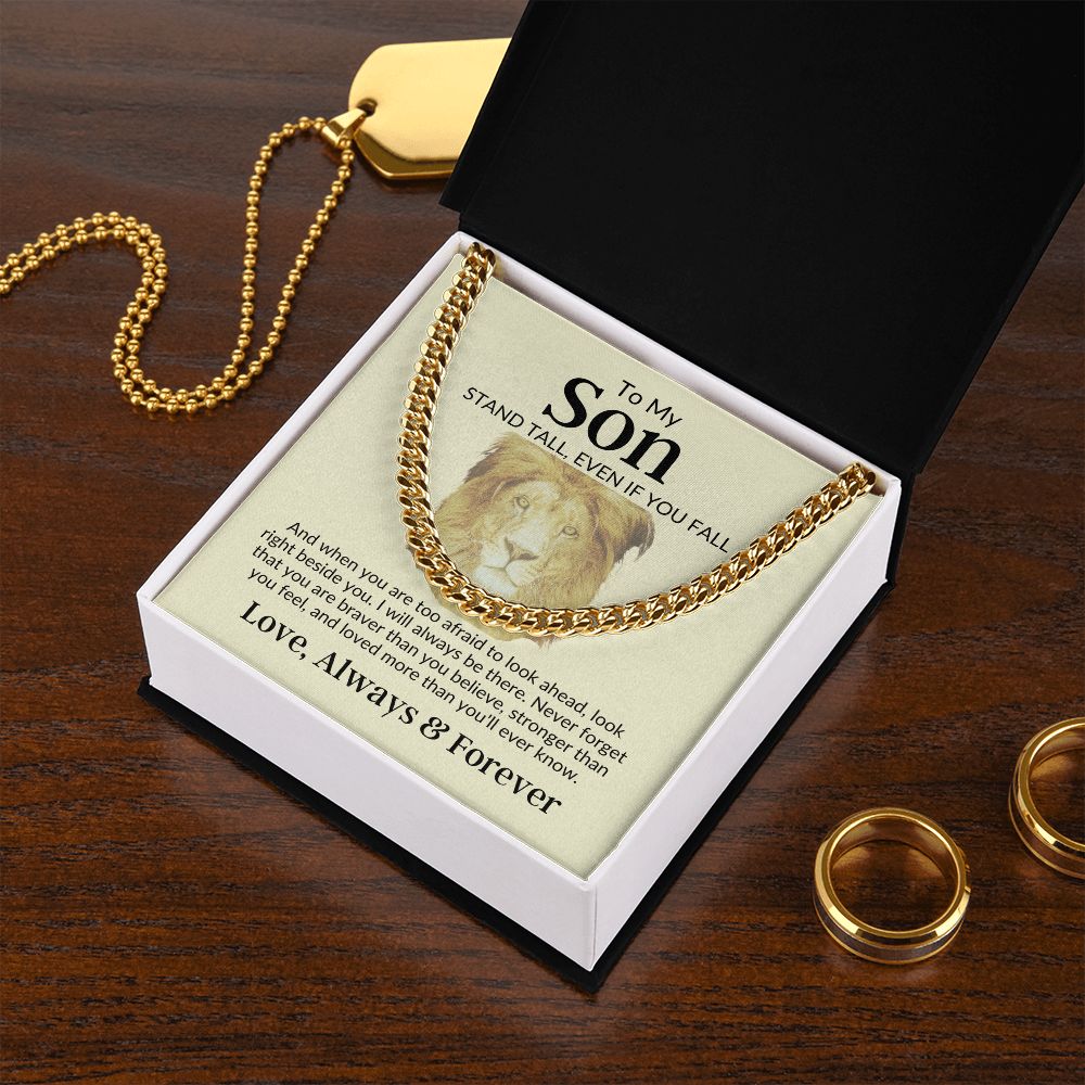 Son Stand Tall Beige Cuban Link Chain