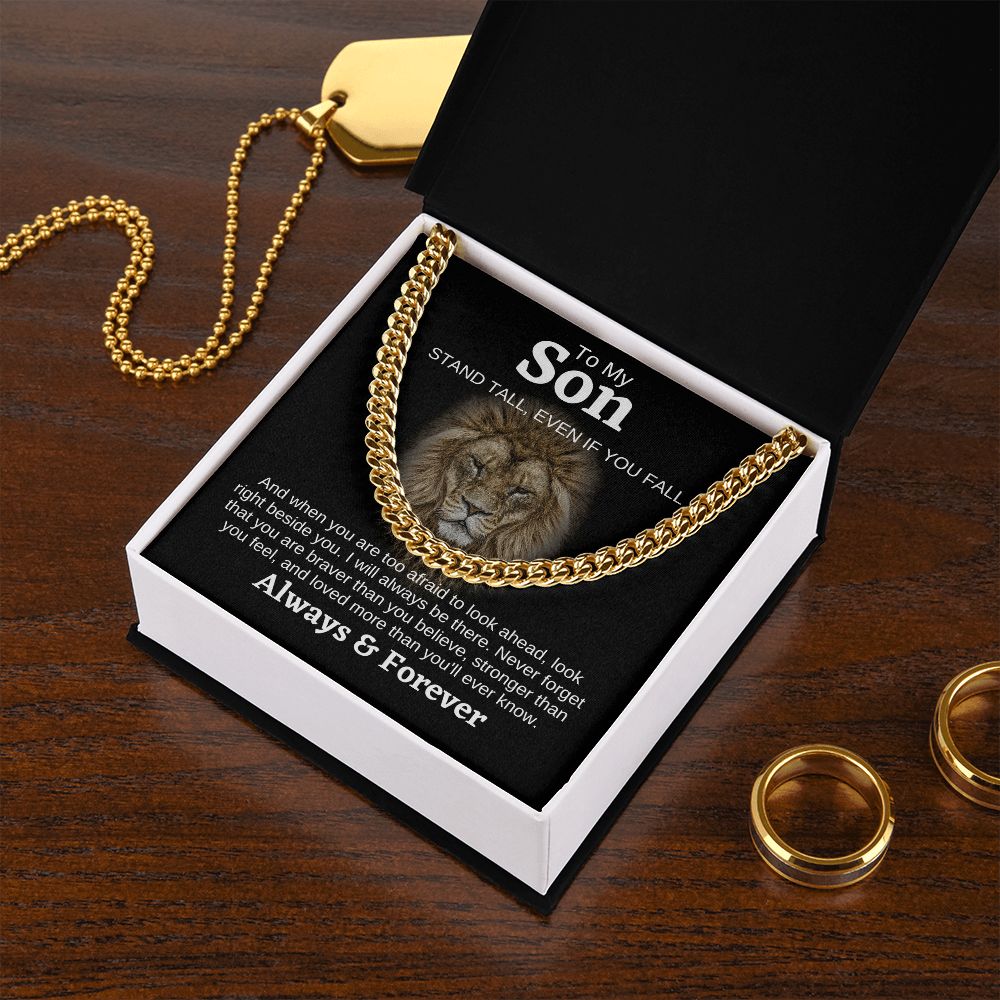 Son Lion Stand Tall Always & Forever Cuban Link