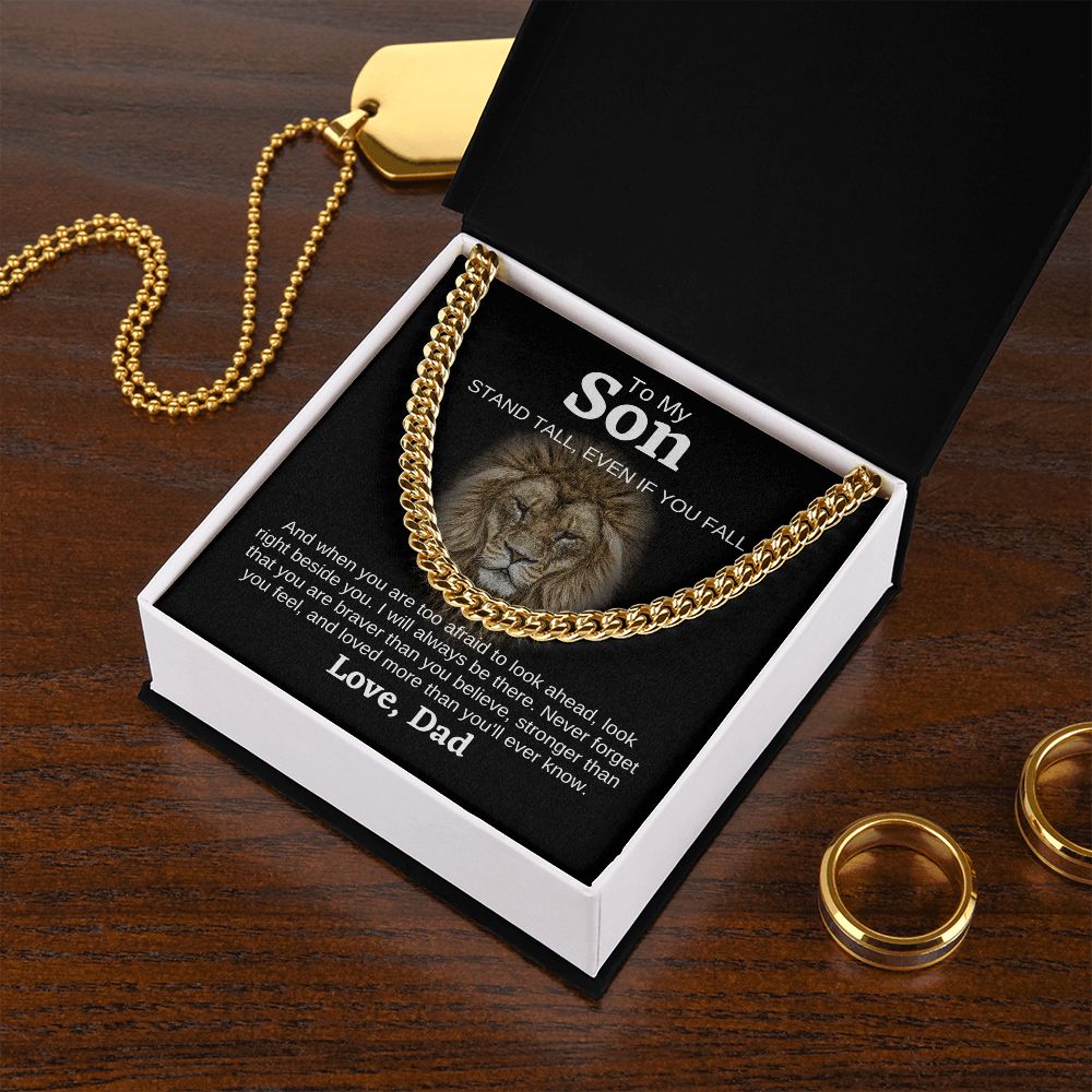 Son Lion Stand Tall Cuban Link Chain