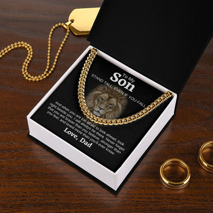 Son Lion Stand Tall Cuban Link Chain