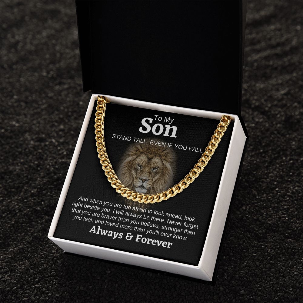 Son Lion Stand Tall Always & Forever Cuban Link