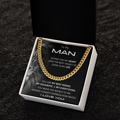 My Man Lion/ Cuban Link Chain