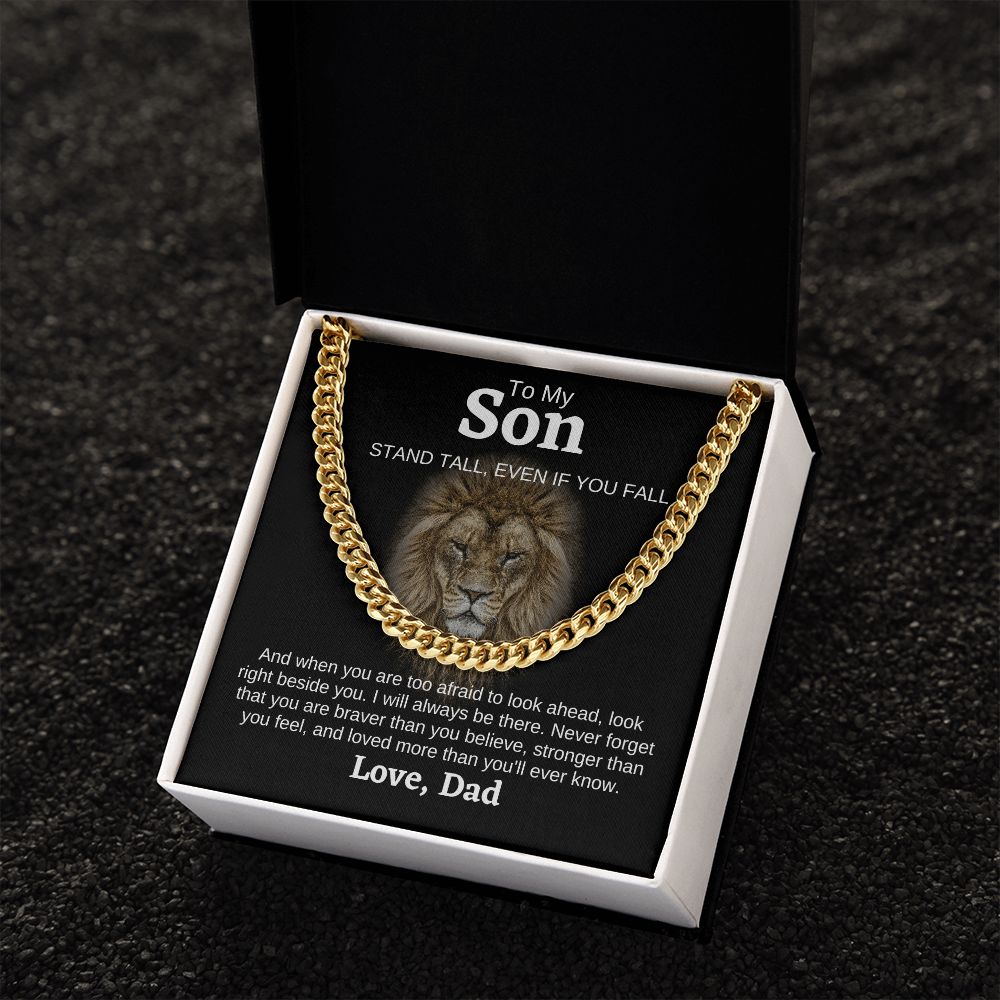 Son Lion Stand Tall Cuban Link Chain