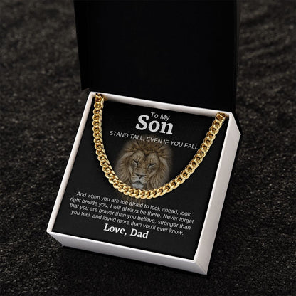 Son Lion Stand Tall Cuban Link Chain
