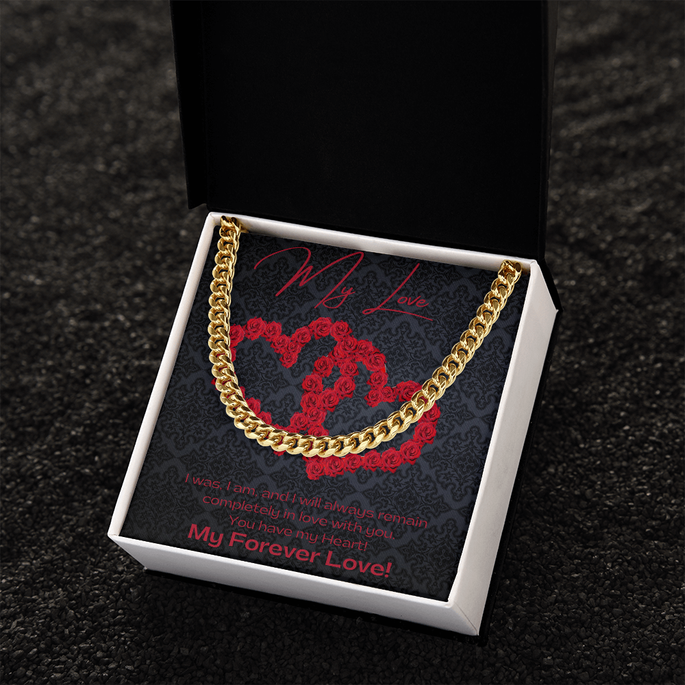 My Love Black/ Cuban Link Chain