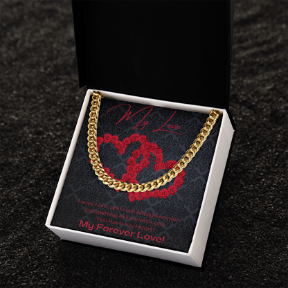 My Love Black/ Cuban Link Chain